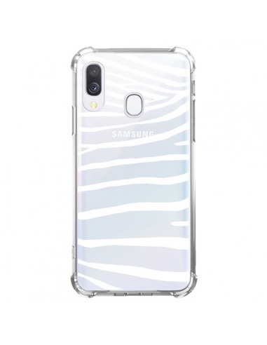 Coque Samsung Galaxy A40 Zebre Zebra Blanc Transparente - Project M