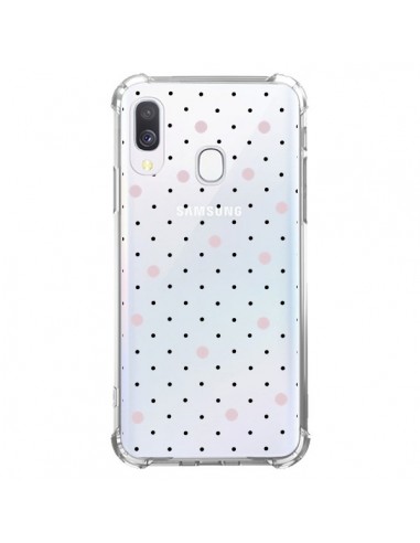 Coque Samsung Galaxy A40 Point Rose Pin Point Transparente - Project M