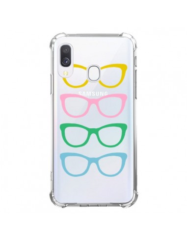 Coque Samsung Galaxy A40 Sunglasses Lunettes Soleil Couleur Transparente - Project M