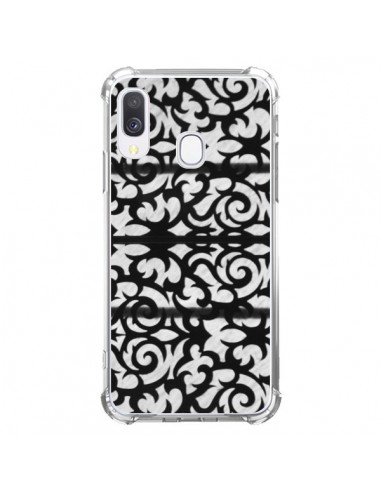 Coque Samsung Galaxy A40 Abstrait Noir et Blanc - Irene Sneddon