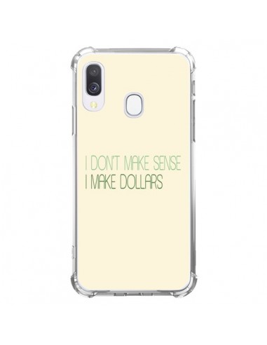 Coque Samsung Galaxy A40 I don't make sense, I make Dollars, beige - Shop Gasoline