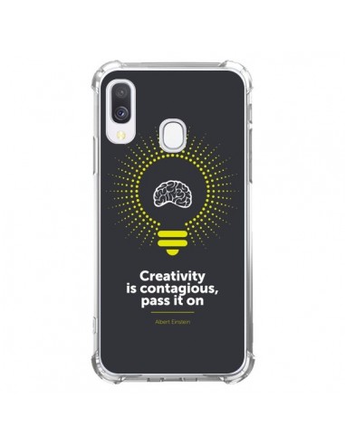 Coque Samsung Galaxy A40 Creativity is contagious, Einstein - Shop Gasoline