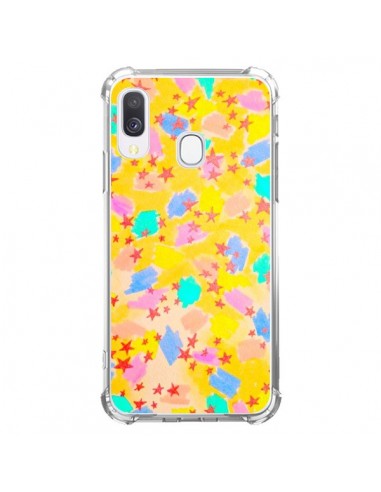 Coque Samsung Galaxy A40 Stars Etoiles Jaunes - Ebi Emporium