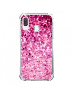 Coque Samsung Galaxy A40 Romance Me Paillettes Roses -...