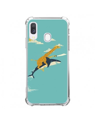 Coque Samsung Galaxy A40 Girafe Epee Requin Volant - Jay Fleck