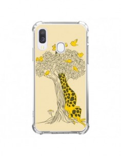 Coque Samsung Galaxy A40 Girafe Amis Oiseaux - Jay Fleck