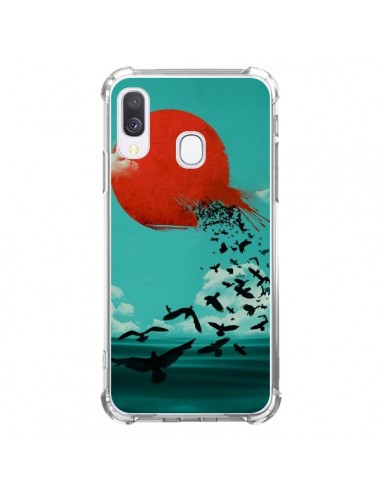 Coque Samsung Galaxy A40 Soleil Oiseaux Mer - Jay Fleck