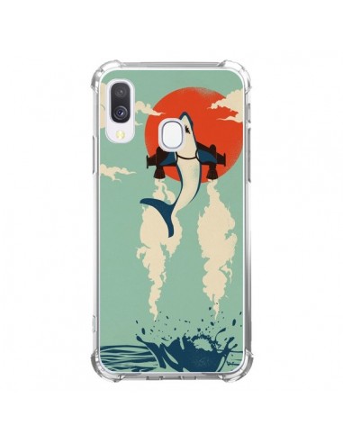 Coque Samsung Galaxy A40 Requin Avion Volant - Jay Fleck