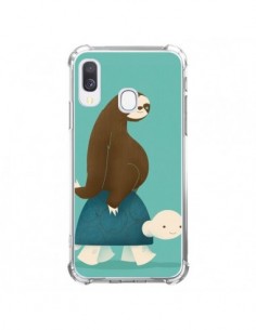 Coque Samsung Galaxy A40 Tortue Taxi Singe Slow Ride -...