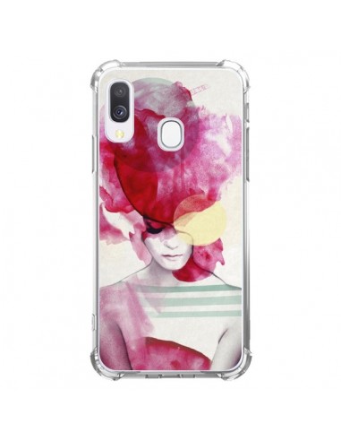 Coque Samsung Galaxy A40 Bright Pink Portrait Femme - Jenny Liz Rome