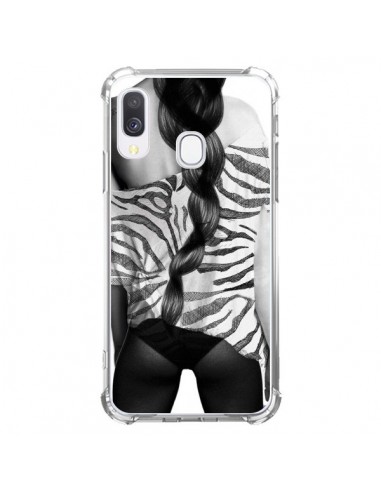 Coque Samsung Galaxy A40 Femme Zebre - Jenny Liz Rome