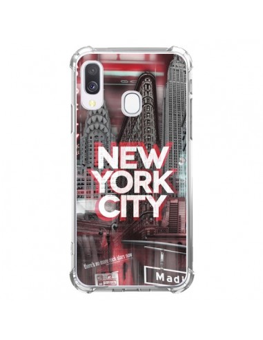 Coque Samsung Galaxy A40 New York City Rouge - Javier Martinez