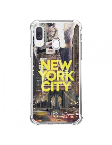 Coque Samsung Galaxy A40 New York City Jaune - Javier Martinez