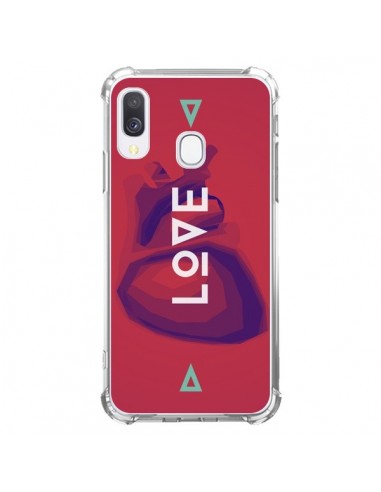 Coque Samsung Galaxy A40 Love Coeur Triangle Amour - Javier Martinez