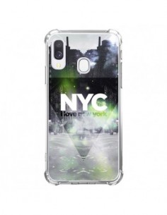 Coque Samsung Galaxy A40 I Love New York City Vert -...