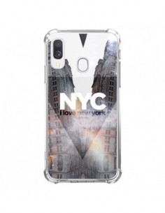 Coque Samsung Galaxy A40 I Love New York City Orange -...