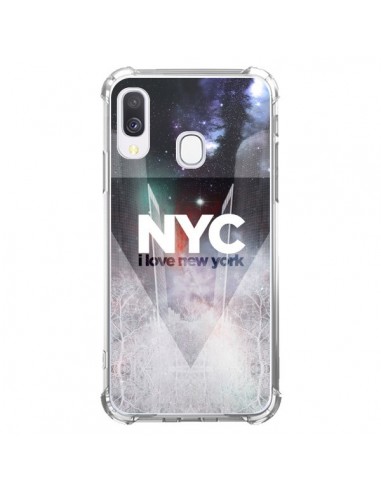 Coque Samsung Galaxy A40 I Love New York City Bleu - Javier Martinez