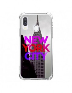 Coque Samsung Galaxy A40 New York City Rose Rouge -...