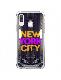 Coque Samsung Galaxy A40 New York City Orange Violet -...