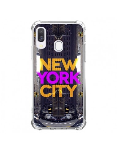 Coque Samsung Galaxy A40 New York City Orange Violet - Javier Martinez