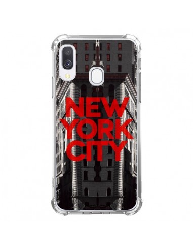 Coque Samsung Galaxy A40 New York City Rouge - Javier Martinez