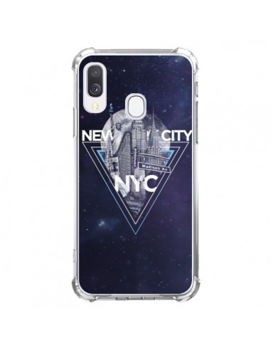 Coque Samsung Galaxy A40 New York City Triangle Bleu - Javier Martinez