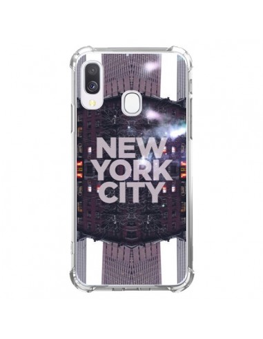 Coque Samsung Galaxy A40 New York City Violet - Javier Martinez
