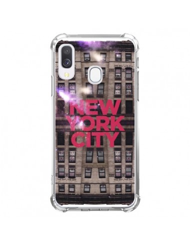 Coque Samsung Galaxy A40 New York City Buildings Rouge - Javier Martinez