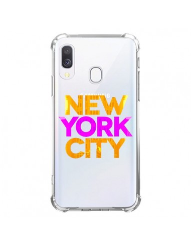 Coque Samsung Galaxy A40 New York City NYC Orange Rose Transparente - Javier Martinez