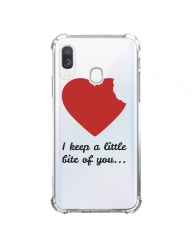 Coque Samsung Galaxy A40 I keep a little bite of you Love Heart Amour Transparente - Julien Martinez