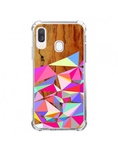 Coque Samsung Galaxy A40 Wooden Multi Geo Bois Azteque Aztec Tribal - Jenny Mhairi