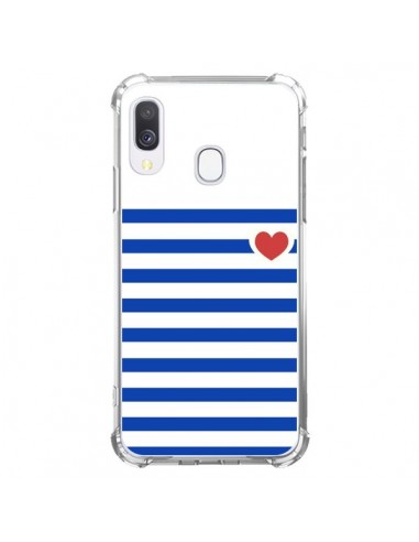 Coque Samsung Galaxy A40 Mariniere Coeur - Jonathan Perez