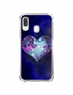 Coque Samsung Galaxy A40 Nebula Heart Coeur Galaxie -...