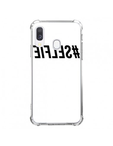 Coque Samsung Galaxy A40 Hashtag Selfie Noir Inversé - Jonathan Perez