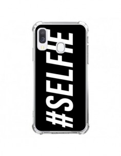 Coque Samsung Galaxy A40 Hashtag Selfie Noir Horizontal -...