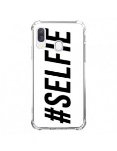 Coque Samsung Galaxy A40 Hashtag Selfie Blanc Horizontal...