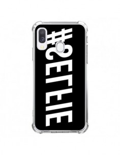 Coque Samsung Galaxy A40 Hashtag Selfie Blanc Inversé...