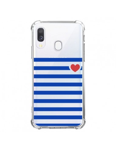 Coque Samsung Galaxy A40 Mariniere Coeur Love Transparente - Jonathan Perez