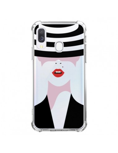 Coque Samsung Galaxy A40 Femme Chapeau Hat Lady Transparente - Dricia Do