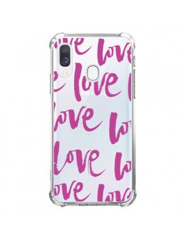 Coque Samsung Galaxy A40 Love Love Love Amour Transparente - Dricia Do