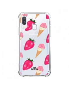 Coque Samsung Galaxy A40 Strawberry Ice Cream Fraise...