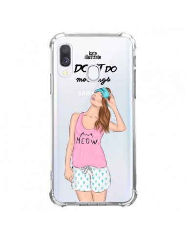 Coque Samsung Galaxy A40 I Don't Do Mornings Matin Transparente - kateillustrate