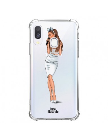Coque Samsung Galaxy A40 Ice Queen Ariana Grande Chanteuse Singer Transparente - kateillustrate