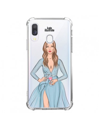 Coque Samsung Galaxy A40 Cheers Diner Gala Champagne Transparente - kateillustrate