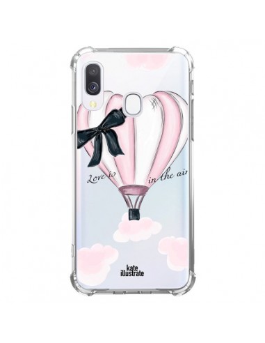 Coque Samsung Galaxy A40 Love is in the Air Love Montgolfier Transparente - kateillustrate