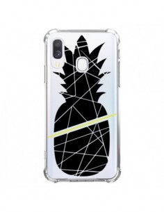 Coque Samsung Galaxy A40 Ananas Noir Transparente -...
