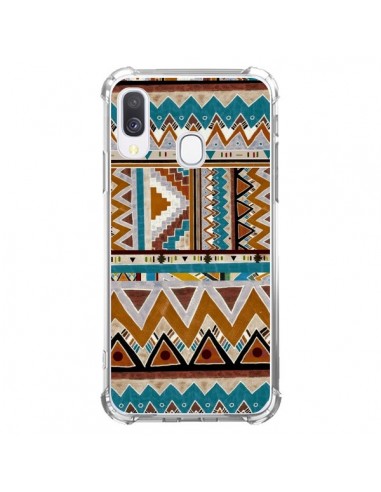 Coque Samsung Galaxy A40 Azteque Vert Marron - Kris Tate