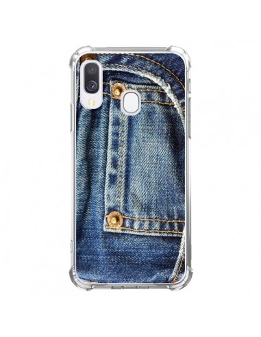 Coque Samsung Galaxy A40 Jean Bleu Vintage - Laetitia