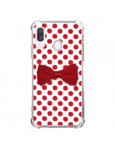 Coque Samsung Galaxy A40 Noeud Papillon Rouge Girly Bow...
