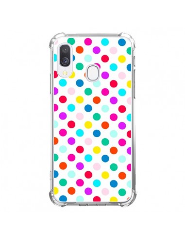 Coque Samsung Galaxy A40 Pois Multicolores - Laetitia